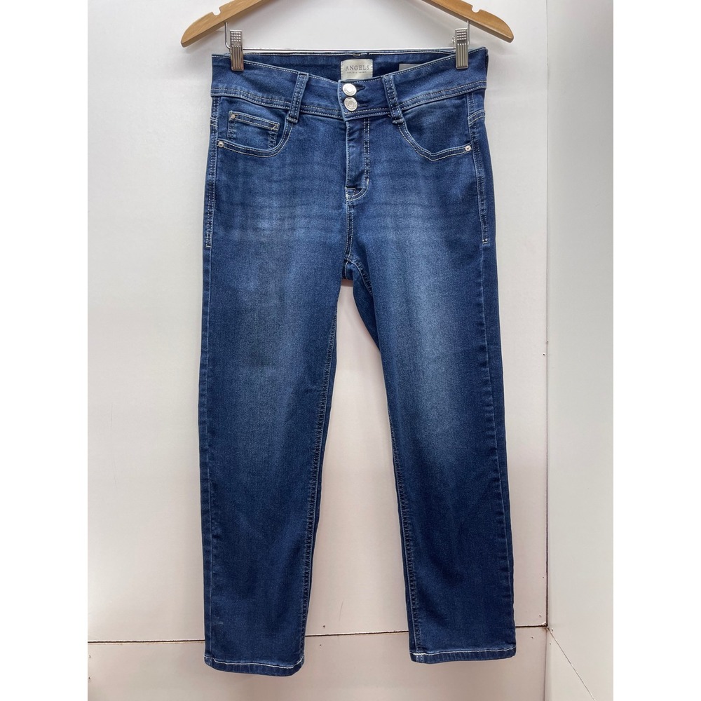Angels Forever Young Everluxe Curvy Skinny Crop Jeans Dark Wash Size 6/28